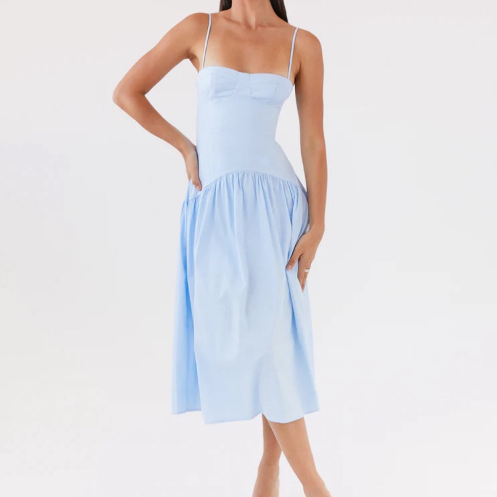 Light Blue Spaghetti Strap Dress
